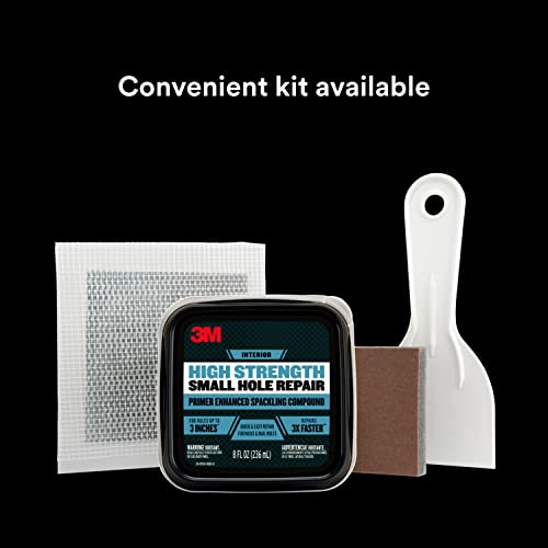 3M High Strength Spackling Compound, 32 oz., Small Hole Repair Primer Enhanced Spackling Compound, Quick & Easy Repair For Nicks & Nail Holes, No Shrinking, Cracking or Sagging (SHR-32-BB) - size: 1 Count (Pack of 1)