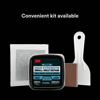3M High Strength Spackling Compound, 32 oz., Small Hole Repair Primer Enhanced Spackling Compound, Quick & Easy Repair For Nicks & Nail Holes, No Shrinking, Cracking or Sagging (SHR-32-BB) - size: 1 Count (Pack of 1)