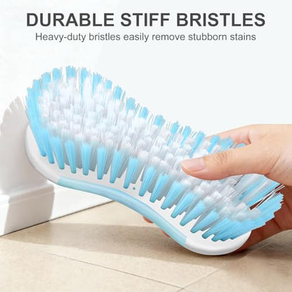 SetSail Multi-Purpose Scrub Brush of 2 Pack, Stiff Bristles Cleaning Brush with Non-Slip Grip Heavy Duty Scrub Brushes for Cleaning Bathroom Kitchen Tile Bathtub Sink, Blue - color: Blue