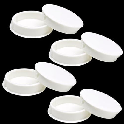 1-3/4 In/45 mm Plastic Hole Plugs for Round Holes, White Screw Covers End Cap Flush Type Tube Insert Plug, Pipe Post Shelf Metal Panel Plugs for Chair Furniture Cabinet, 8PCS - style: 45mm (1-3/4")