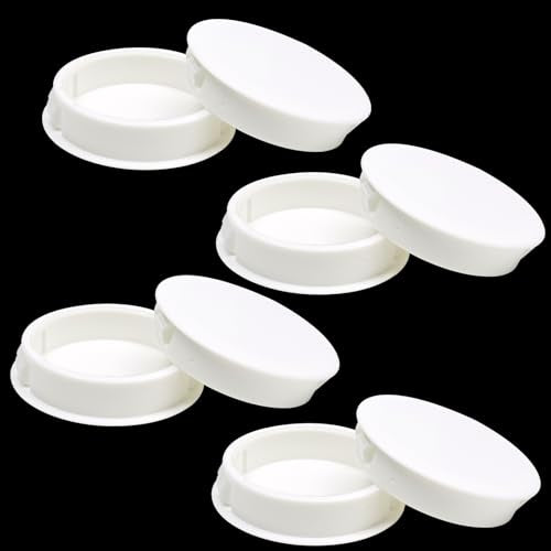 1-3/4 In/45 mm Plastic Hole Plugs for Round Holes, White Screw Covers End Cap Flush Type Tube Insert Plug, Pipe Post Shelf Metal Panel Plugs for Chair Furniture Cabinet, 8PCS - style: 45mm (1-3/4")