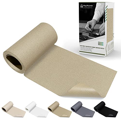 KING MOUNTAIN Canvas Iron on Patch,3"×60",Waterproof 100% Cotton Fabric Repair Patch,Used for Various Sofa,Tent,Clothes,Seats,Suitcases (Khaki 1.0) - color: Khaki 1.0, size: Canvas-3"x60"