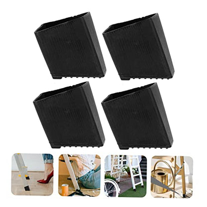 4pcs Non-Skid Ladder Foot Mats Ladder Feet Protector Pads for Step Design for Floor Easy Installation for Tile and Carpet