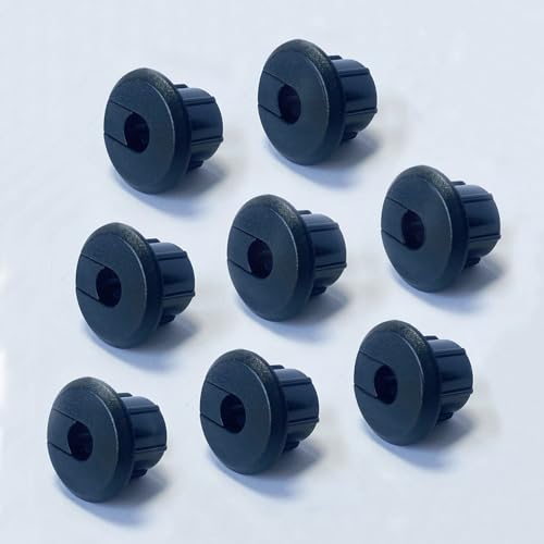 Furniture Wall Hole Bushing Cable Grommet for Starlink Ethernet Cable,Covering 3/4 inch Desk Holes,Universal Cable Management Wire Organizer Pass Through Holes Cover Kits (Black - 8 Pack) - color: Black - 8 Pack