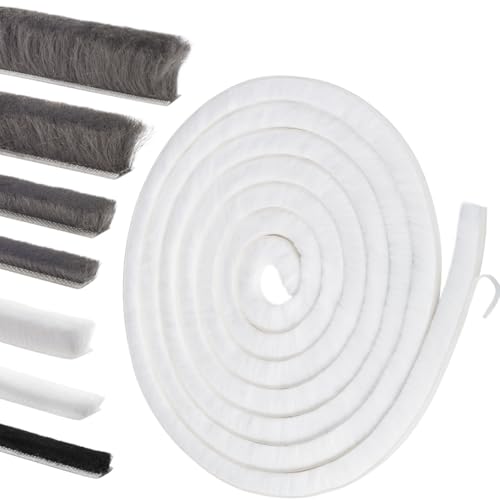 Self-Adhesive Weather Stripping Seal for Doors & Windows – Soundproof Insulation Gap Filler for Sliding, Exterior, Front, and Jamb Frames – 0.9" x 0.35" x 16.5 ft, White - color: White, size: 0.9" x 0.35" x 16.5 ft