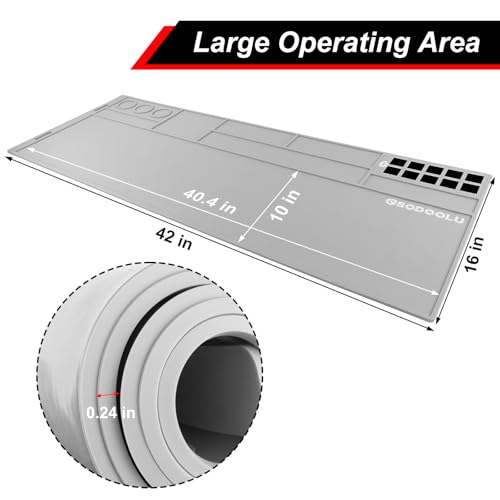 Gun Cleaning Mat with, Non-Slip Magnetic Tool Mat, Gun Cleaning Supplies Kit, Rifle Cleaning Mat Gun Accessories for Men
