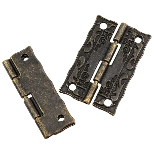 Green Bronze Jewelry Box Hinges and Latches Jewelry Box Latch for Jewelry Box Hardware 2PCS Latches and 4PCS Hinges with Matching Screw Kits 2 Set