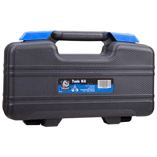 CARTMAN 39-Piece Home Tool Set Kit, Essential Household Hand Tools with Plastic Storage Case Blue - color: Blue