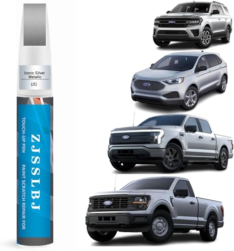 Touch Up Paint for Ford Car Paint Pen Scratch Repair Two-In-One Touch Up Paint, Premium Car Scratch Remover for Deep Scratches - color: Iconic Silver Metallic(JS) for 2024 Ford F-150/2024 Ford F-150 Lightning/2025 Explorer/2024 Edge/2024 Bronco/2024 Maver