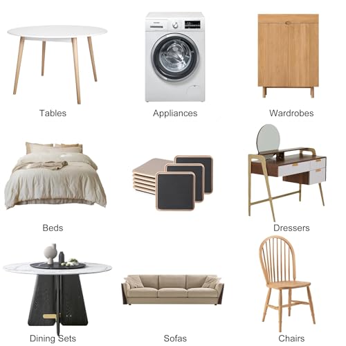 Furniture Sliders, Furniture Sliders Pads for Hardwood Floors, Chair Legs Floors Protectors, Reusable Round Glides Glider, Heavy Duty Furniture Movers Sliders (8 Pcs, 4 3/4inch，Coffee，Square) - size: 4 3/4" Square-8 Pack Coffee