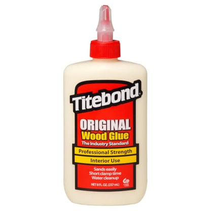 Titebond Original Wood Glue 5063, Industry Standard for Woodworking, Furniture Repair/Assembly, Construction, Home Repair or Modeling, 8 oz