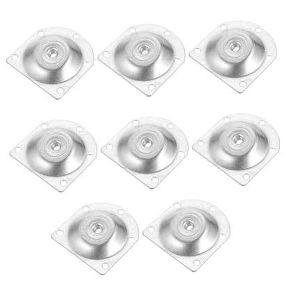 Sofa Leg Mounting Plate Sets 8pcs Furniture Accessories 12 Degree Slanted Plates - color: Silver