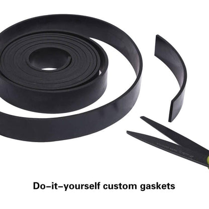 TORRAMI Solid Neoprene Rubber Strips Roll 3/16 (.187) inch Thick X 1 inch Wide X 10 Feet, for DIY Weather Stripping, Gasket, Seal - size: 1" Wide X 10' Long, style: 3/16 (.187)" Thick