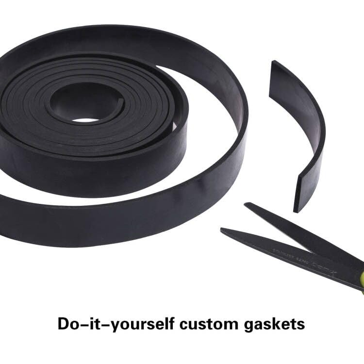 TORRAMI Solid Neoprene Rubber Strips Roll 3/16 (.187) inch Thick X 2 inch Wide X 10 Feet, for DIY Weather Stripping, Gasket, Seal - size: 2" Wide X 10' Long, style: 3/16 (.187)" Thick