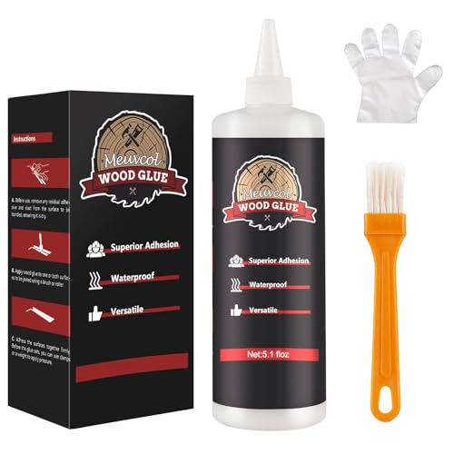 Wood Glue, Strongest Glue for Woodworking, Waterproof Clear Wood Glue for Furniture Heavy Duty, Interior & Exterior Furniture Glue for Crafts, Furniture, Baseboard, cabinets, Door (150g) - size: 150 g
