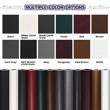 Leather Repair Patch Tape Kit, Self Adhesive Leather Repair for Furniture, Couch, Sofa, Car Seats,Office Chair,Vinyl Repair Kit.30inx16in - color: Dark Brown-Litchi Grain, size: 30 in X 16 in