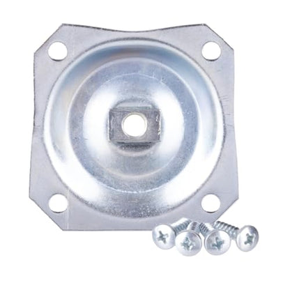 WADDELL Furniture Leg Mounting Bracket (1 Count, Angle Top Plate) | 18G Steel Quick Mount Table Leg Attachment Hardware w/ 78° Flare | DIY Home Projects Made Easy | Compatible w/ Bolt Hanger Legs - color: Angle Top Plate