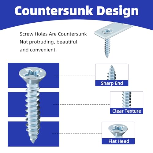 40 Pack L Bracket Corner Braces, Small Metal L Brackets for Wood, 1.5 inch Steel Joist Right Angle Brackets for Wood Shelves Chair Drawer Cabinet with Screws, Zinc Plated HOME MASTER HARDWARE - size: 1-1/2 inch Zinc-40Pack