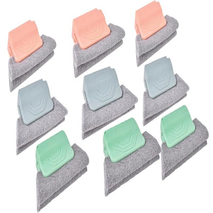 Magic Window Track Cleaner, Window Groove Cleaning Brush Tools Set, Cleaner Brushes for Window lides Gaps Tile Lines Shutter Slats Car Vents & Narrow Gaps (9PC) - color: 9pc