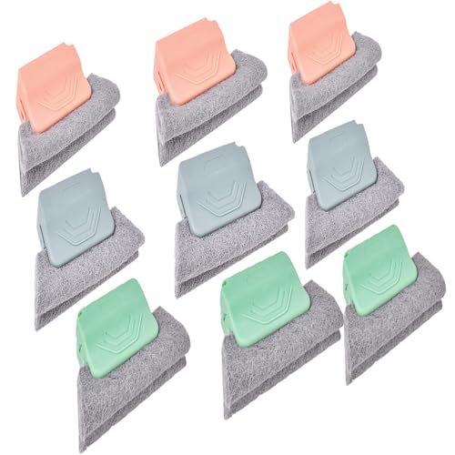 Magic Window Track Cleaner, Window Groove Cleaning Brush Tools Set, Cleaner Brushes for Window lides Gaps Tile Lines Shutter Slats Car Vents & Narrow Gaps (9PC) - color: 9pc