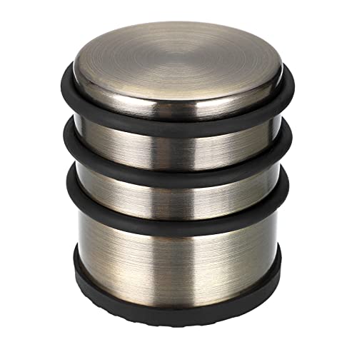 Sumnacon Heavy Duty Floor Door Stopper No Drill - Durability Stainless Steel Door Stop with Anti-Skid Rubber - Decorative Safety Doorstop for Home Office Commercial Industrial Decor, Bronze - color: Bronze, size: 3X3.1Inch