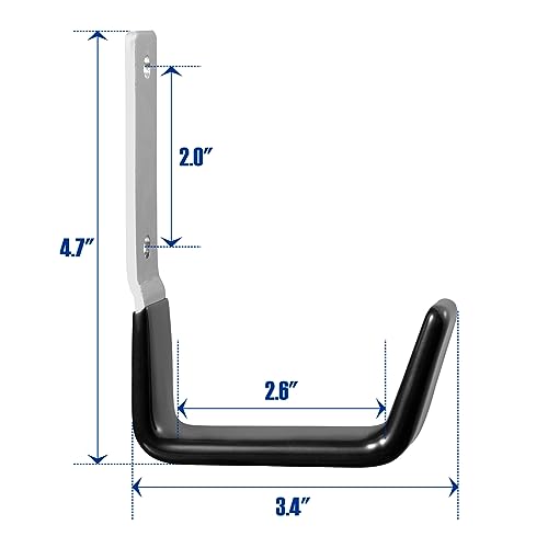 GeeWatom Heavy Duty Steel Garage Hooks,Garage Storage Utility Hooks,Anti-Slip Hanger, Tool Organizer,Steel Wall Mount Organizer, Garden Hose Hanger (Small-6PC) - size: Small-6PC