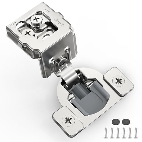 20 Pack 1 1/2" Overlay 3D Soft Close Hinges for Face Frame Kitchen Cabinet, 3 Way Adjust, Self Closing Concealed Cabinet Hinges-105 Degree - size: 1-1/2 inch Overlay