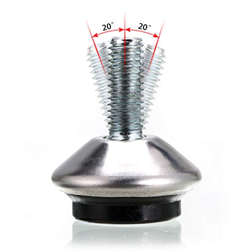 OwnMy M6 Adjustable Swivel Leveling Feet 12 PCS Heavy Duty Furniture Table Legs Swivel Leveler Feets with T-Nut, Swivel Heavy Duty Leveling Legs for Workbench, DIY Projects