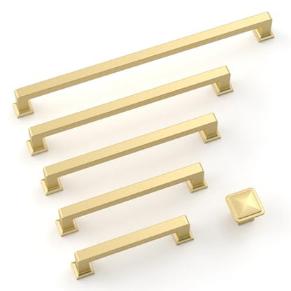 9Build Cabinet Hardware 10 Pack - 3.75 Inch Gold Cabinet Pulls and Handles for Cabinets - color: Gold, size: 3.75"/96MM Hole Center, style: 10 Pack