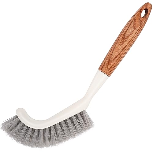 Crevice Cleaning Brush, Hard Bristle Grout Brush Gap Cleaner Tool for Tight Groove Spaces, Kitchen, Bathroom, Sliding Shower Door, Faucets Corners, Tiles, Sink and Windows Track - color: Gray