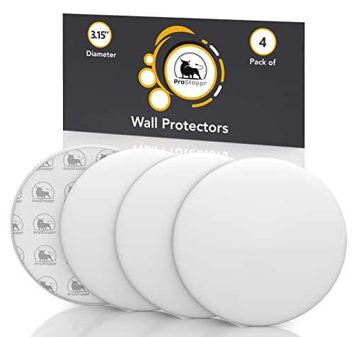 Door Stoppers - Large 3.15" (4 PCS) - Door Stoppers for Wall with Strong Back Adhesive - Quiet and Shock Absorbent Silicone Wall Protectors from Door Knobs - Protects Every Surface - White - color: White, size: Large 3.15" (4 PCS)