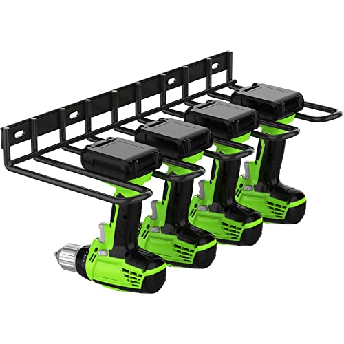 ENONCI Power Tool Organizer, Drill Holder Wall Mount,Thickened Drill Rack,50 lb Garage Storage Heavy Duty Drill Organizer Utility Storage Rack for Dewalt Milwaukee Ryobi Cordless Tools - size: 1 Drill Rack, style: 1 Pack