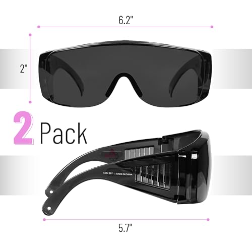 UNCO- Safety Goggles Over Glasses, Protective Goggles, Anti Fog, Work, Safety Glasses Over - color: Tinted Lens, size: 2 Pack