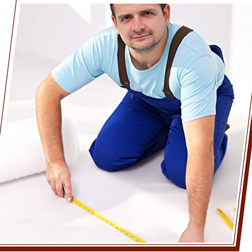 Amylove Temporary Floor Protection Anti Slip Carpet Protector Reusable Waterproof Temporary Flooring Over Carpet Self Adhesive Padded Floor Covering, Paint Proof, Protects Hardwood and Tile(100 Feet) - size: 100 Feet