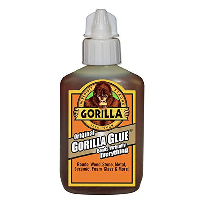 Gorilla Original Gorilla Glue, Waterproof Polyurethane Glue, 2 Ounce Bottle, Brown, (Pack of 4) - style: 4 - Pack
