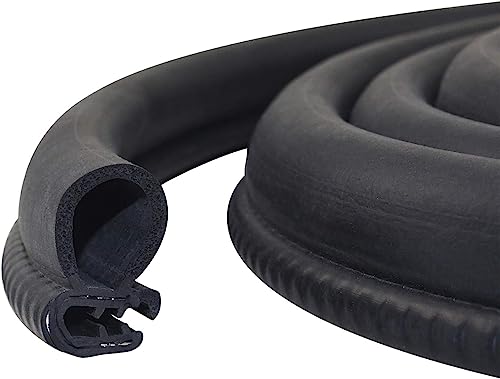 Storystore Automotive Door Weather Stripping 40Ft Car Door Rubber Edge Trim Seal Strip Gasket with Side Car Door Seal for Car Bus Camper Boat RV Truck Doors - size: 40Ft