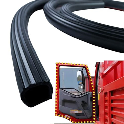 Self-Adhesive D Shape Door Rubber Seal Strip,1" RV Slide Out Seal EPDM Rubber, Weather Stripping for Fill Gaps,Apply to Car,Truck,RV,Boat and Home Application (8ft)
