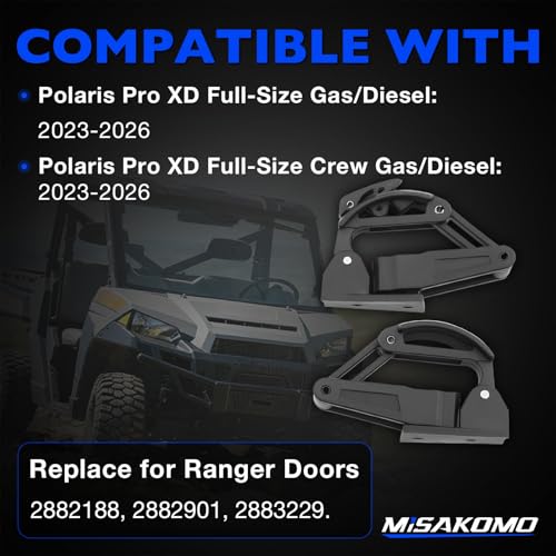 2206609 Clear Window Latch Hardware, Compatible with Polaris Pro XD (Full-Size Gas/Diesel, Crew Gas/Diesel) 2023-2026, Fit# Ranger Doors 2882188, 2882901, 2883229