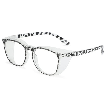 Safety Glasses for Men Women Nurses Anti Fog Stylish Fashion Comfortable Goggles with Side Shields Eye Protection for Adult - color: Leopard