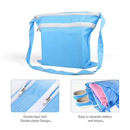 13 x 14 Inch Anti-static Cleanroom Crossbody Tool Bag,Storage Bag for Work & Travel（Blue） - color: Blue