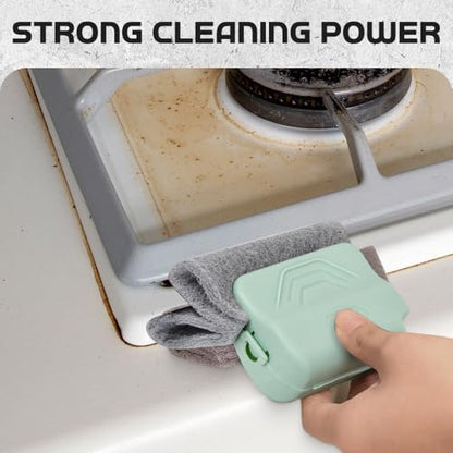 Runsgo Window Track Cleaner, Handheld Cleaning Brush Set, for Window Slides Grooves, Tile Grout Lines, Shutter Slats, Car Ac Vents & Narrow Gaps (Mixed-3pcs) (Green) - color: Green