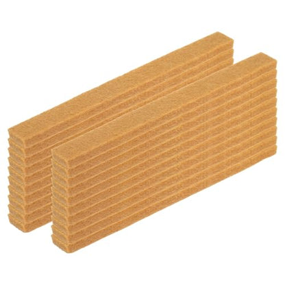 uxcell Felt Strips with Adhesive Backing, 20 Pcs 1/2" x 6" x 0.2" Anti Scratch Furniture Felt Tapes Self-Stick Pads for Protecting Hardwood Floor, Light Brown - color: Light Brown