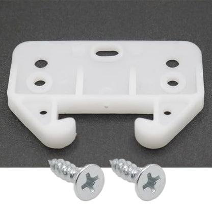 Set of 10 White Plastic Drawer Guides, Sturdy Rear Drawer Replacement Brackets with Screws, Perfect for Furniture, Dressers, and Wardrobes - Essential Drawer Track Parts