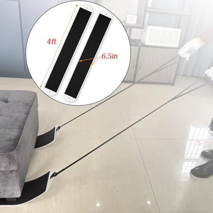 2 Pcs Large Appliance Slider with Pull Strap,Pull Furniture Slides,Moving Furniture Gliders Heavy Duty Sliding Sheet for Moving Heavy Furniture,Cabinets,Safes on Carpet and Hardwood Floor - size: 6.7" X 48"