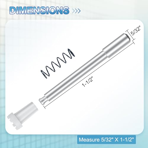 25 Pack Window Screen Plunger Latches with Caps, 5/32" X 1-1/2", Aluminum Window Screen Plunger Pins, Secure Window Screens in Place (White) - color: White