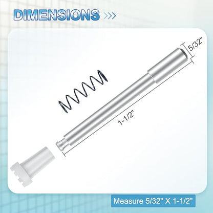 25 Pack Window Screen Plunger Latches with Caps, 5/32" X 1-1/2", Aluminum Window Screen Plunger Pins, Secure Window Screens in Place (White) - color: White