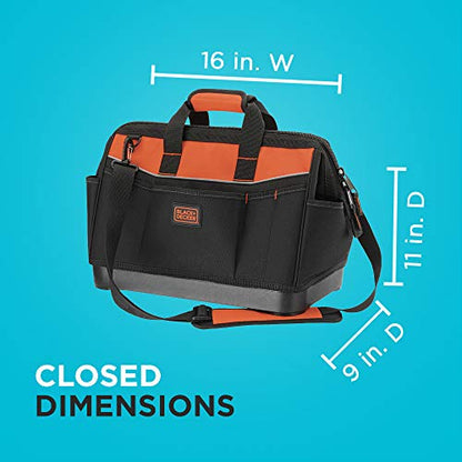 BLACK+DECKER Tool Bag, 16-inch (BDST500002APB)