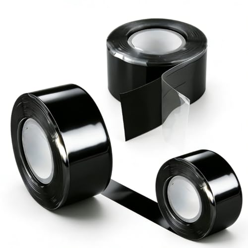 3 Rolls Heavy-Duty Sealant Tape - Instant Waterproof Adhesive, Clear Pipe Repair Tape for Leak Fixing, Pipe Connection & Pipe Maintenance