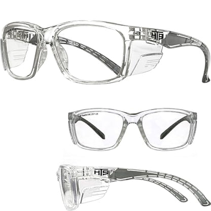 HTS HUNTERSKY E60 Anti-Fog Safety Glasses with Side Shields ANSI Z87 Eye Protection for Men Women Lab Chemistry Goggles DIY - color: Clear & Clear - 2