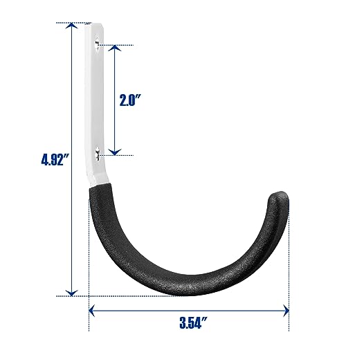 GeeWatom Heavy Duty Steel Garage Hooks,Garage Storage Utility Hooks,Heavy Duty Garage Tool Organizer,Steel Wall Mount Hooks, Hose Hanger, Small Garden U Hooks (Black 4 Pack) - color: Black 4 Pack